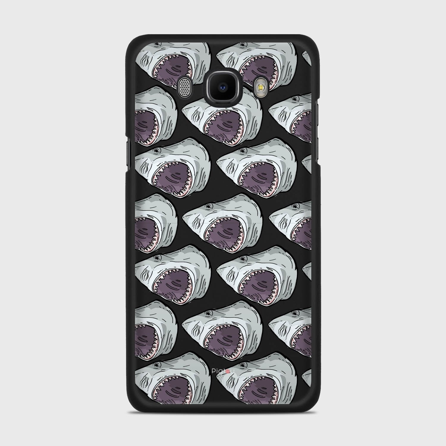 SHARK ATTACK Samsung Galaxy J7 (2016) case - thin fit matte black (D88)
