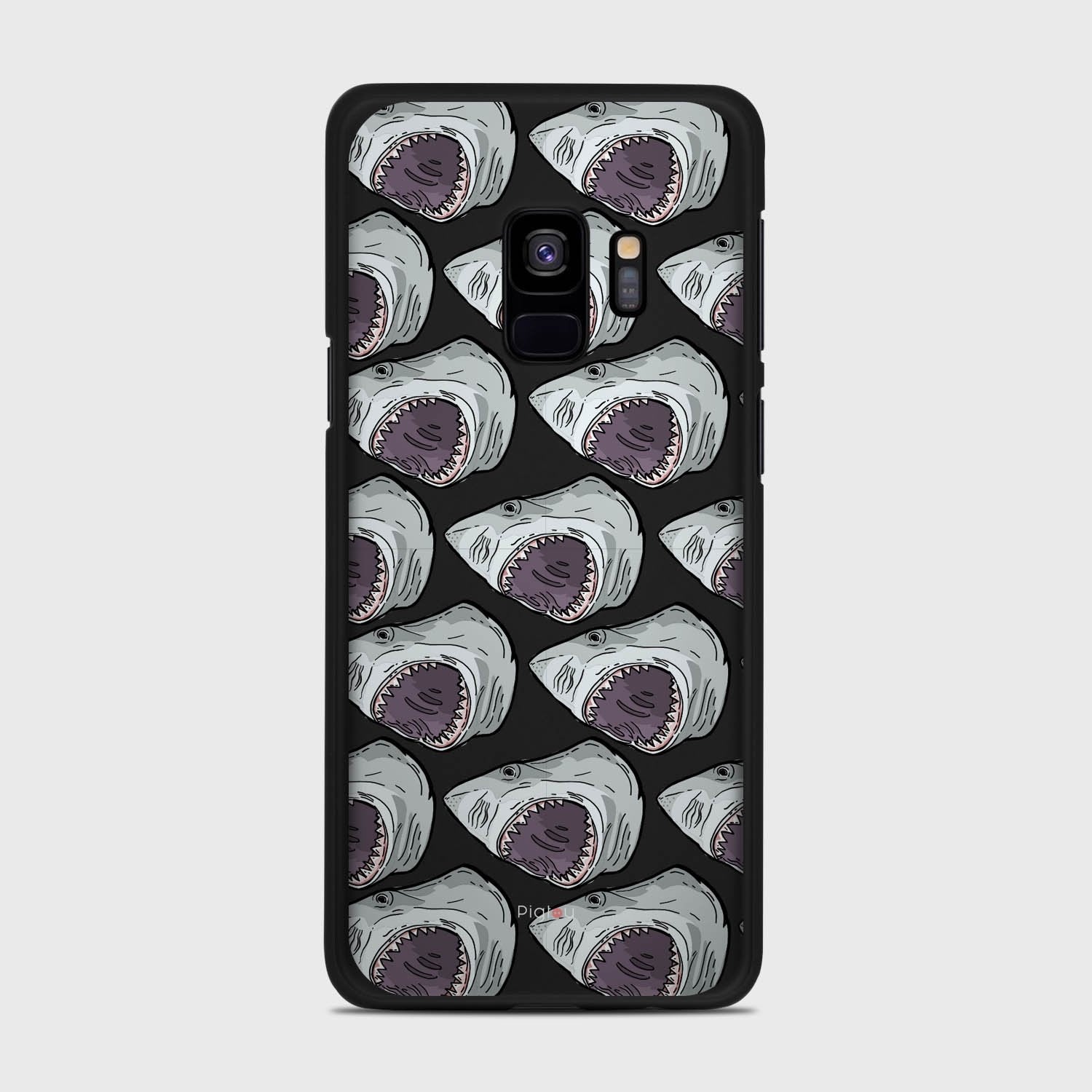 SHARK ATTACK Samsung Galaxy S9 case - thin fit matte black (D88)