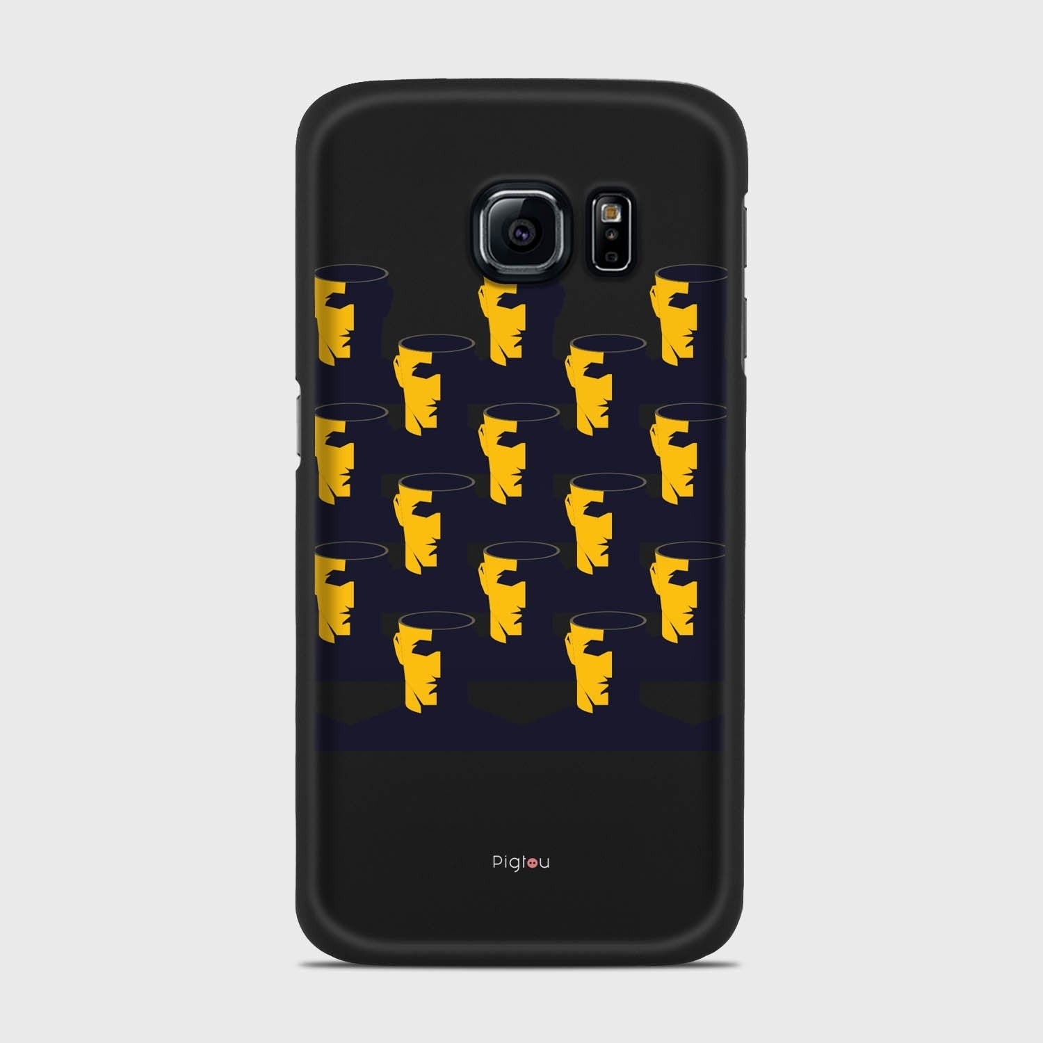NO BRAIN CROWD Samsung Galaxy S6 Edge case - thin fit matte black (D89)