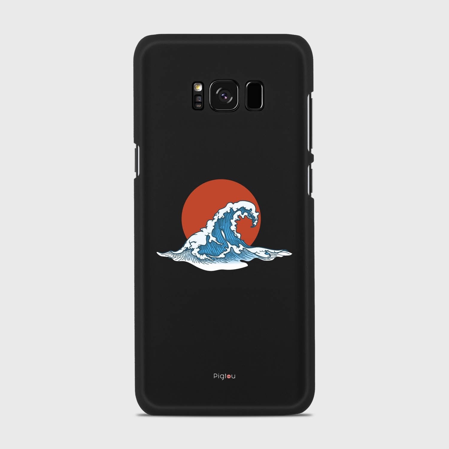 KANAGAWA WAVE Samsung Galaxy S8 Plus case - thin fit matte black (D90)