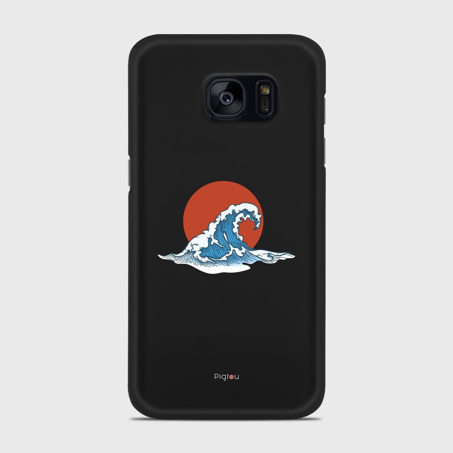 KANAGAWA WAVE Samsung Galaxy S7 case - thin fit matte black (D90)