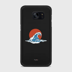 KANAGAWA WAVE Samsung Galaxy S7 case - thin fit matte black (D90)