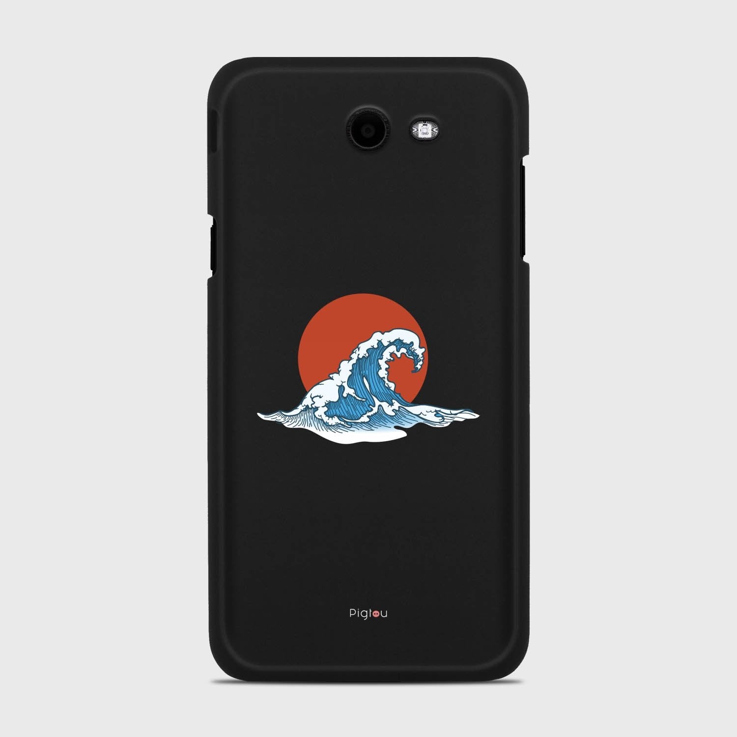 KANAGAWA WAVE Samsung Galaxy J7 (2017) Verizon case - thin fit matte black (D90)