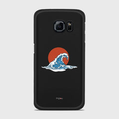 KANAGAWA WAVE Samsung Galaxy S6 Edge case - thin fit matte black (D90)