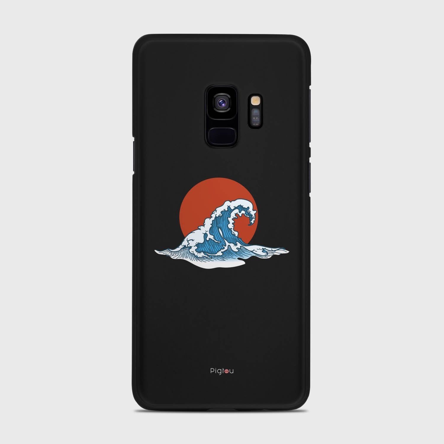KANAGAWA WAVE Samsung Galaxy S9 case - thin fit matte black (D90)