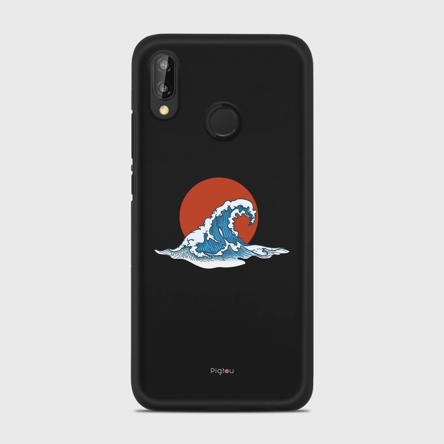 KANAGAWA WAVE Huawei P20 Lite case - thin fit matte black (D90)