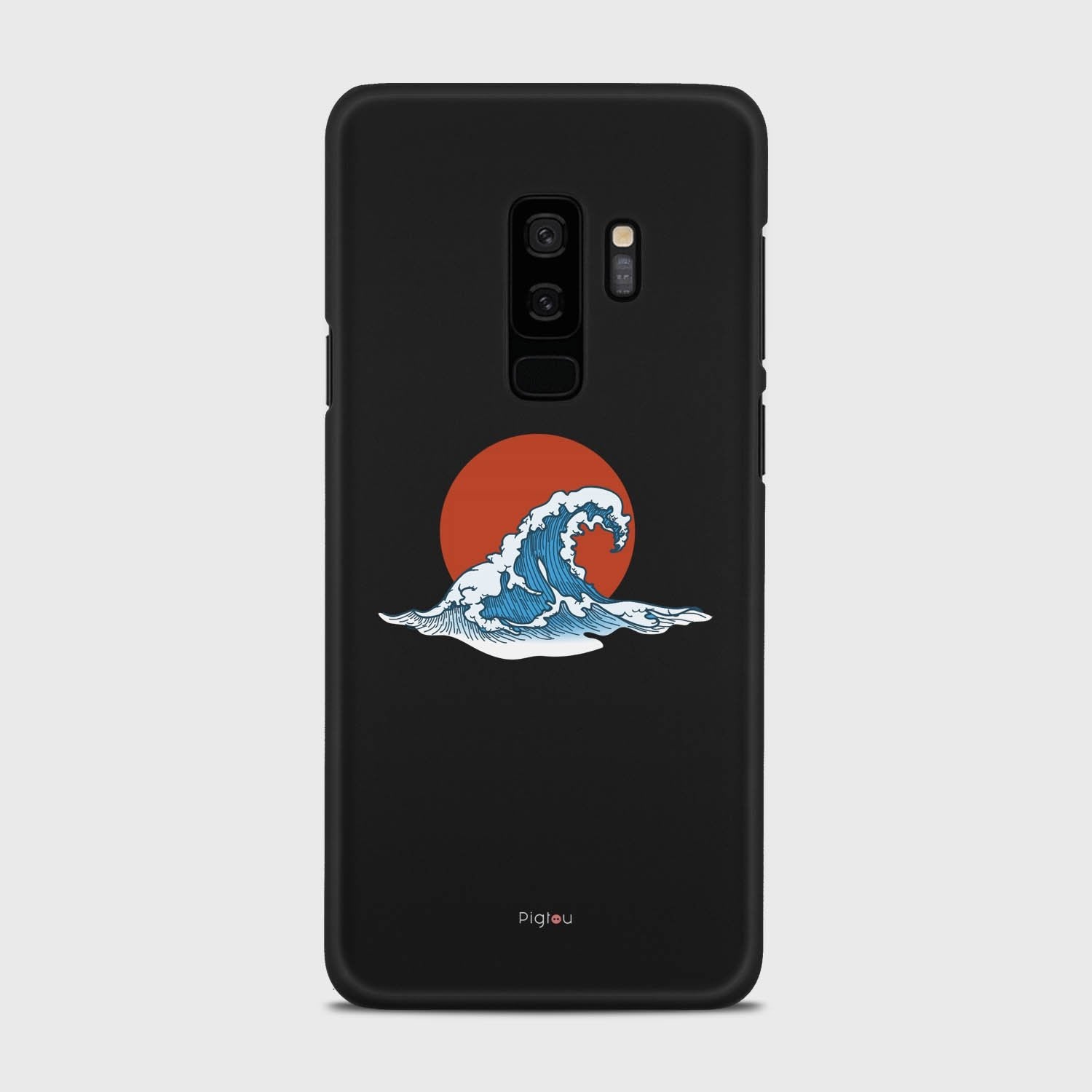 KANAGAWA WAVE Samsung Galaxy S9 Plus case - thin fit matte black (D90)