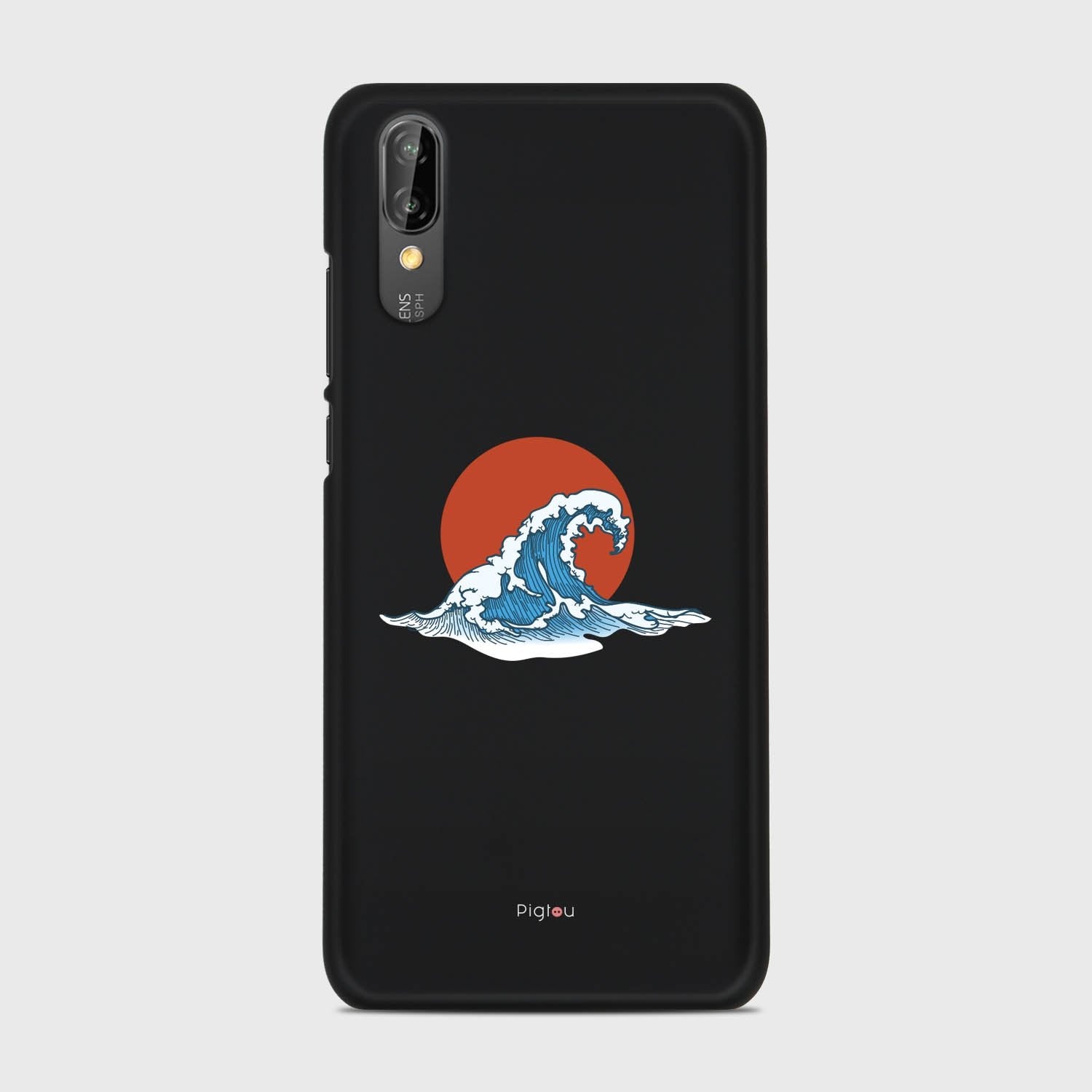 KANAGAWA WAVE Huawei P20 case - thin fit matte black (D90)