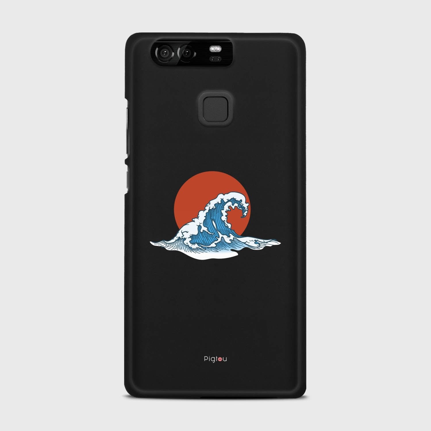 KANAGAWA WAVE Huawei P9 case - thin fit matte black (D90)
