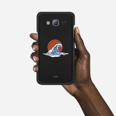 KANAGAWA WAVE Samsung Galaxy J3 (2016) case - thin fit matte black (D90)