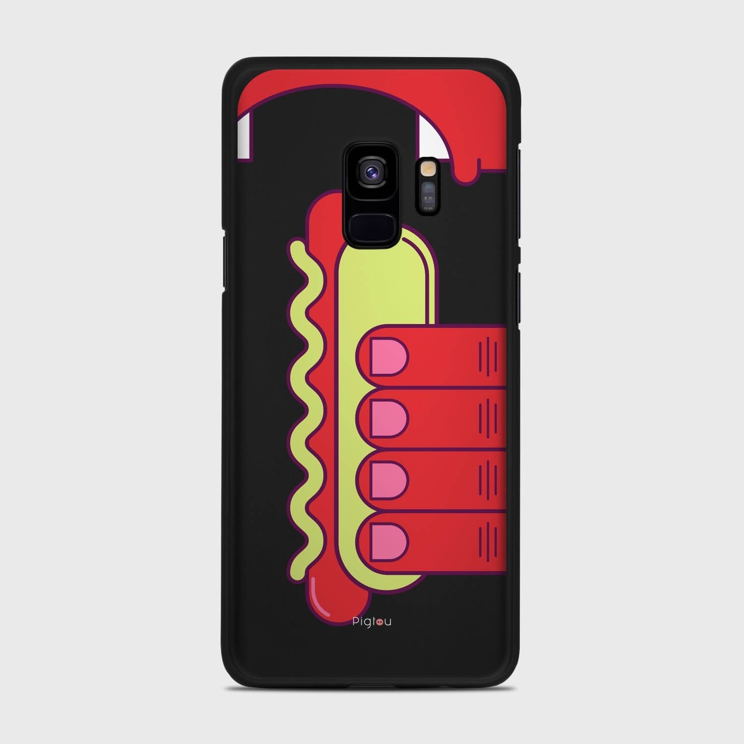 HOT DOG Samsung Galaxy S9 case - thin fit matte black (D91)
