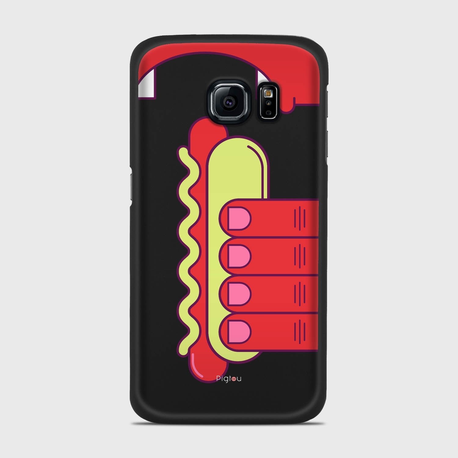 HOT DOG Samsung Galaxy S6 Edge case - thin fit matte black (D91)