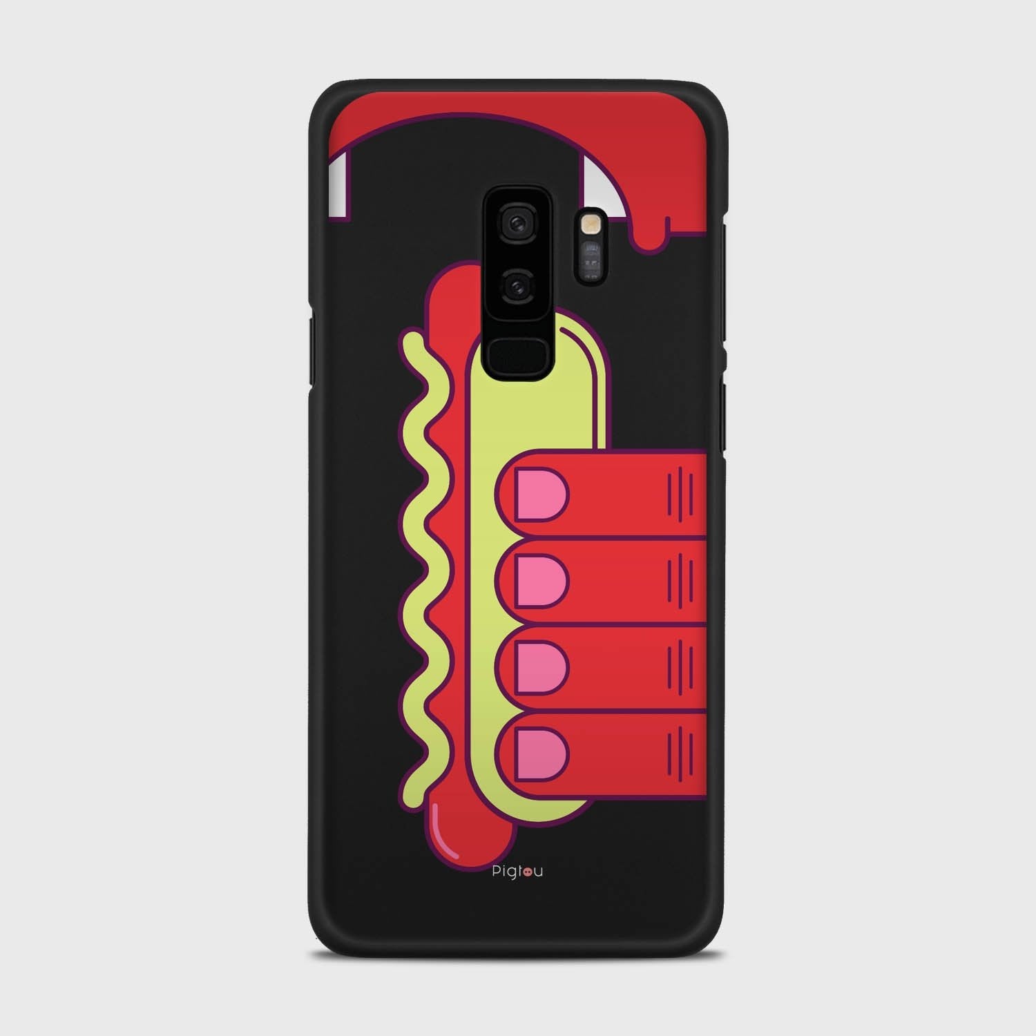 HOT DOG Samsung Galaxy S9 Plus case - thin fit matte black (D91)