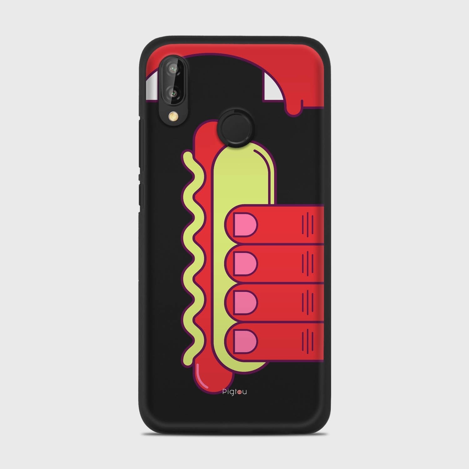 HOT DOG Huawei P20 Lite case - thin fit matte black (D91)