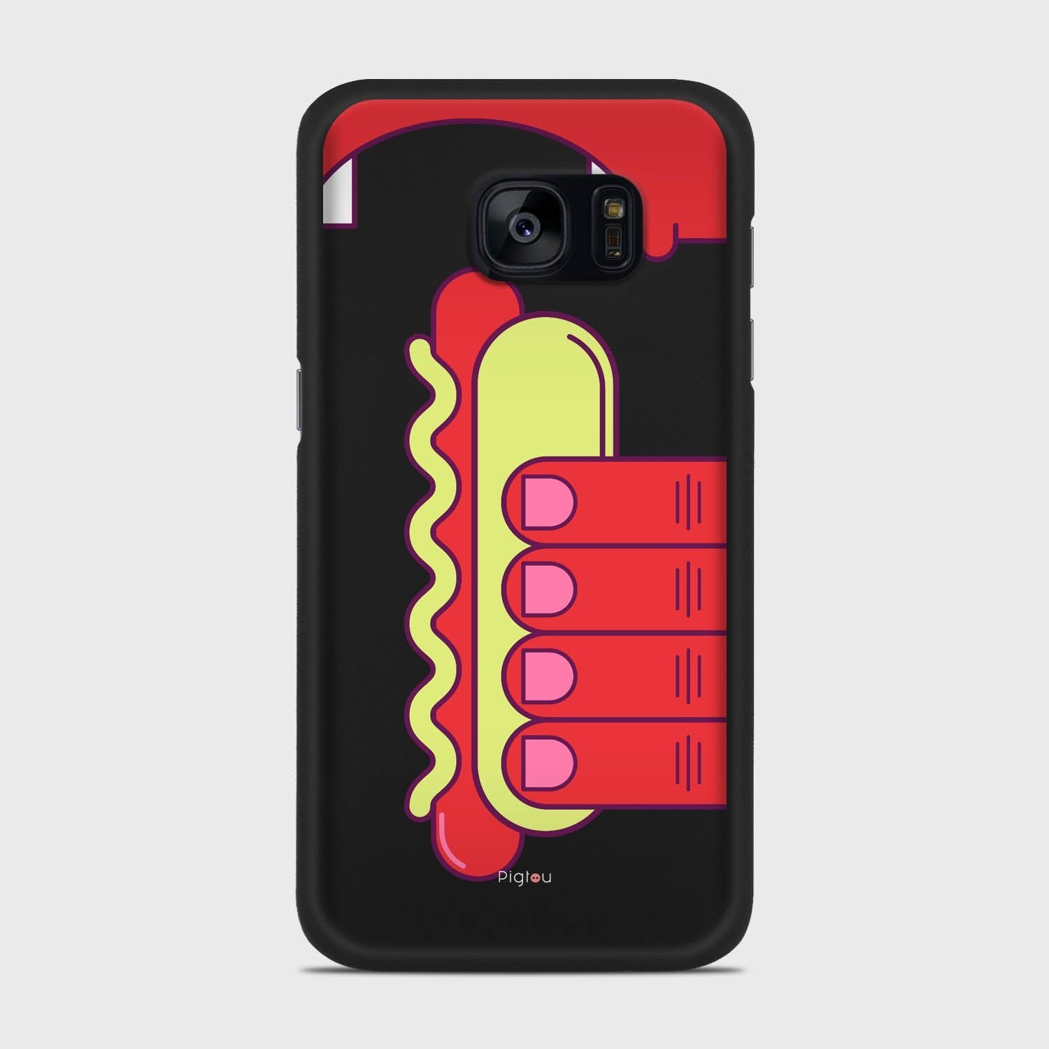 HOT DOG Samsung Galaxy S7 Edge case - thin fit matte black (D91)