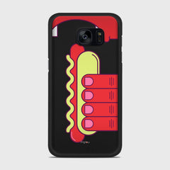 HOT DOG Samsung Galaxy S7 Edge case - thin fit matte black (D91)