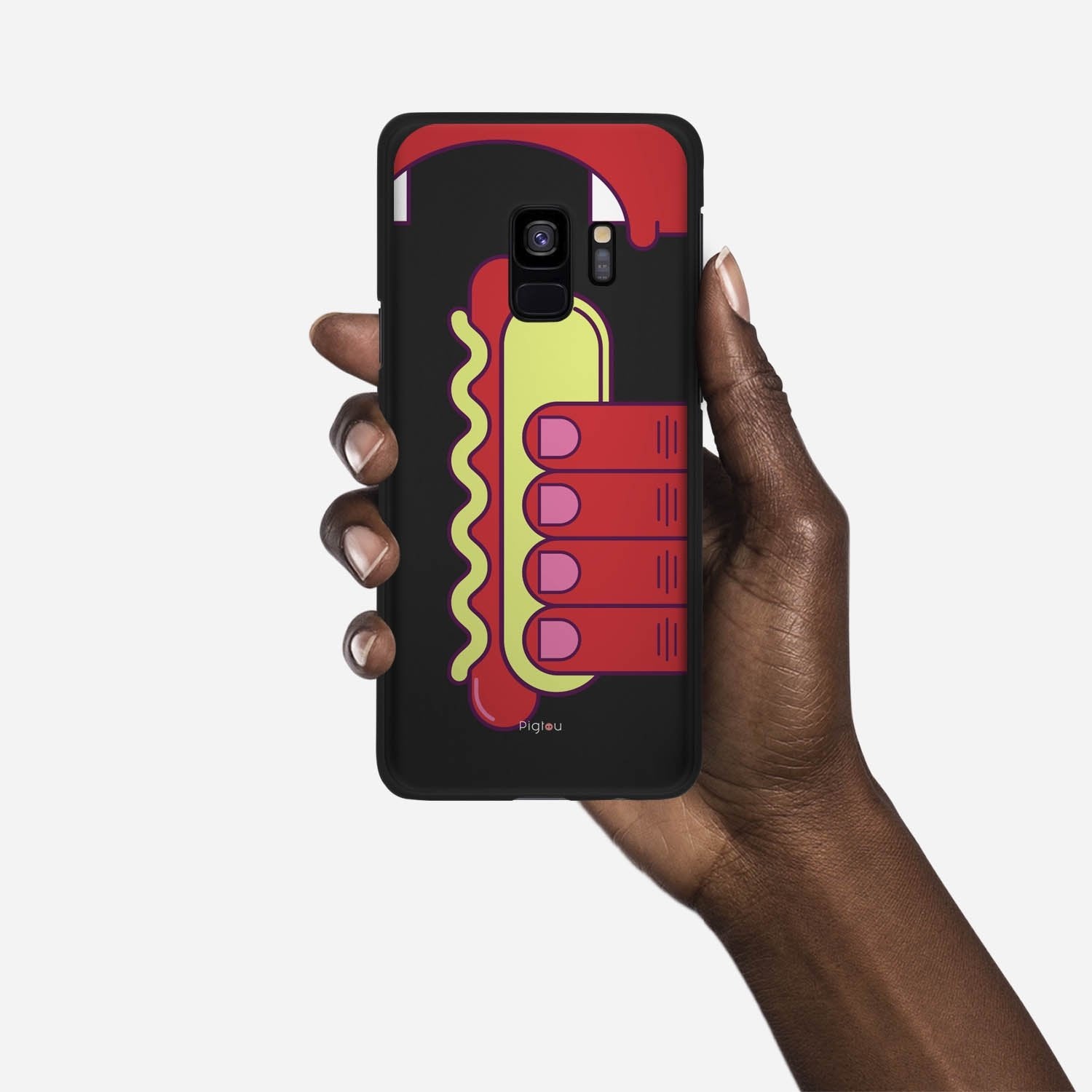 HOT DOG Samsung Galaxy S9 case - thin fit matte black (D91)