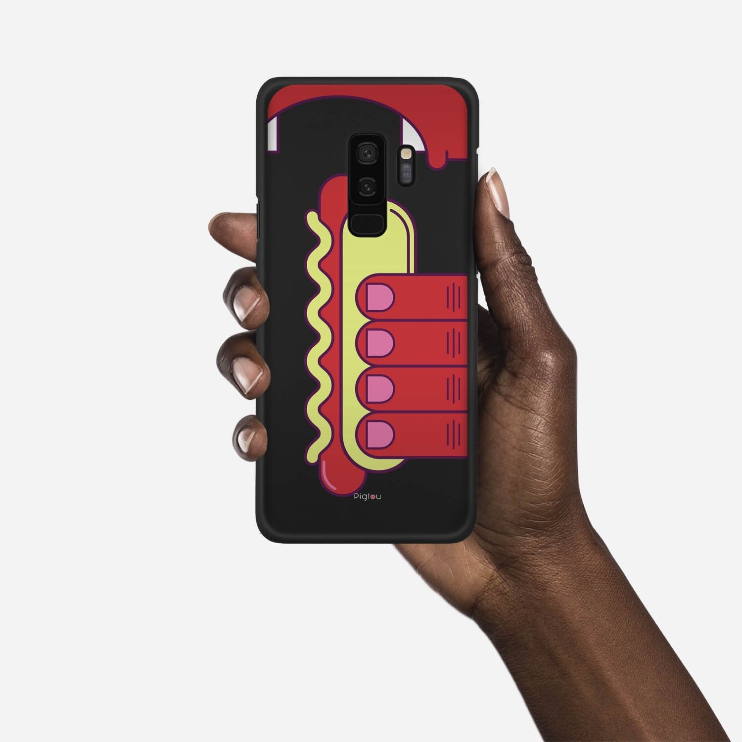 HOT DOG Samsung Galaxy S9 Plus case - thin fit matte black (D91)