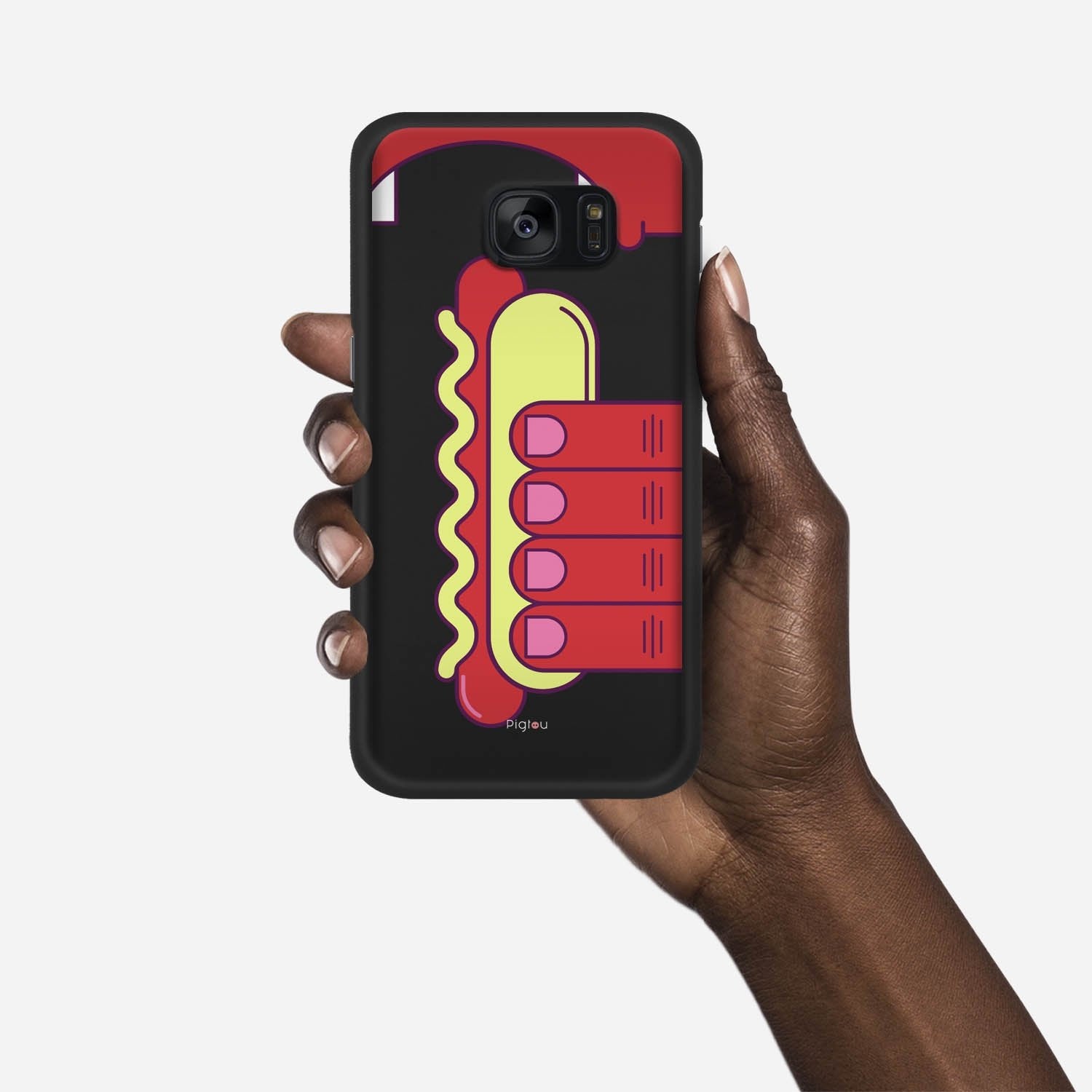 HOT DOG Samsung Galaxy S7 Edge case - thin fit matte black (D91)