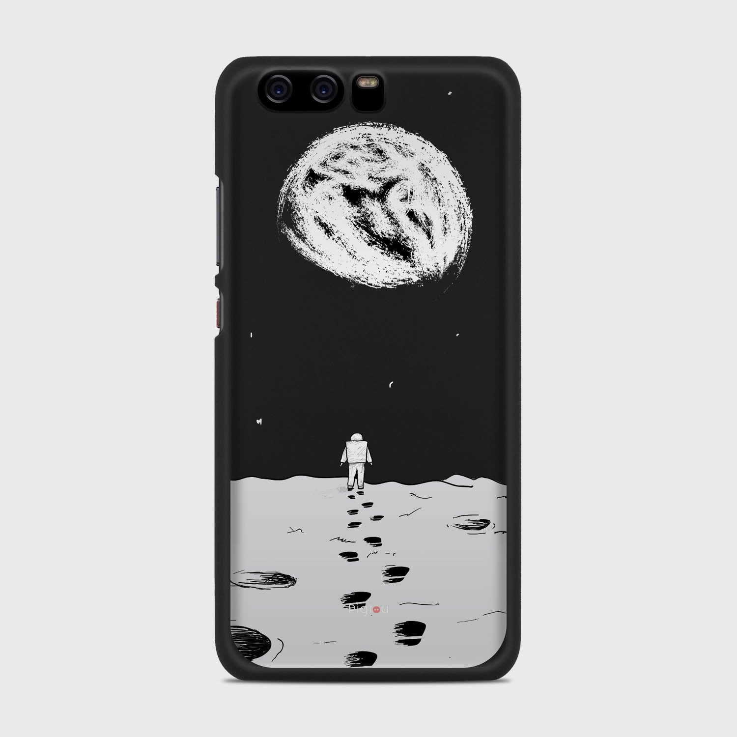 MOON WALK Huawei P10 case - thin fit matte black (D92)