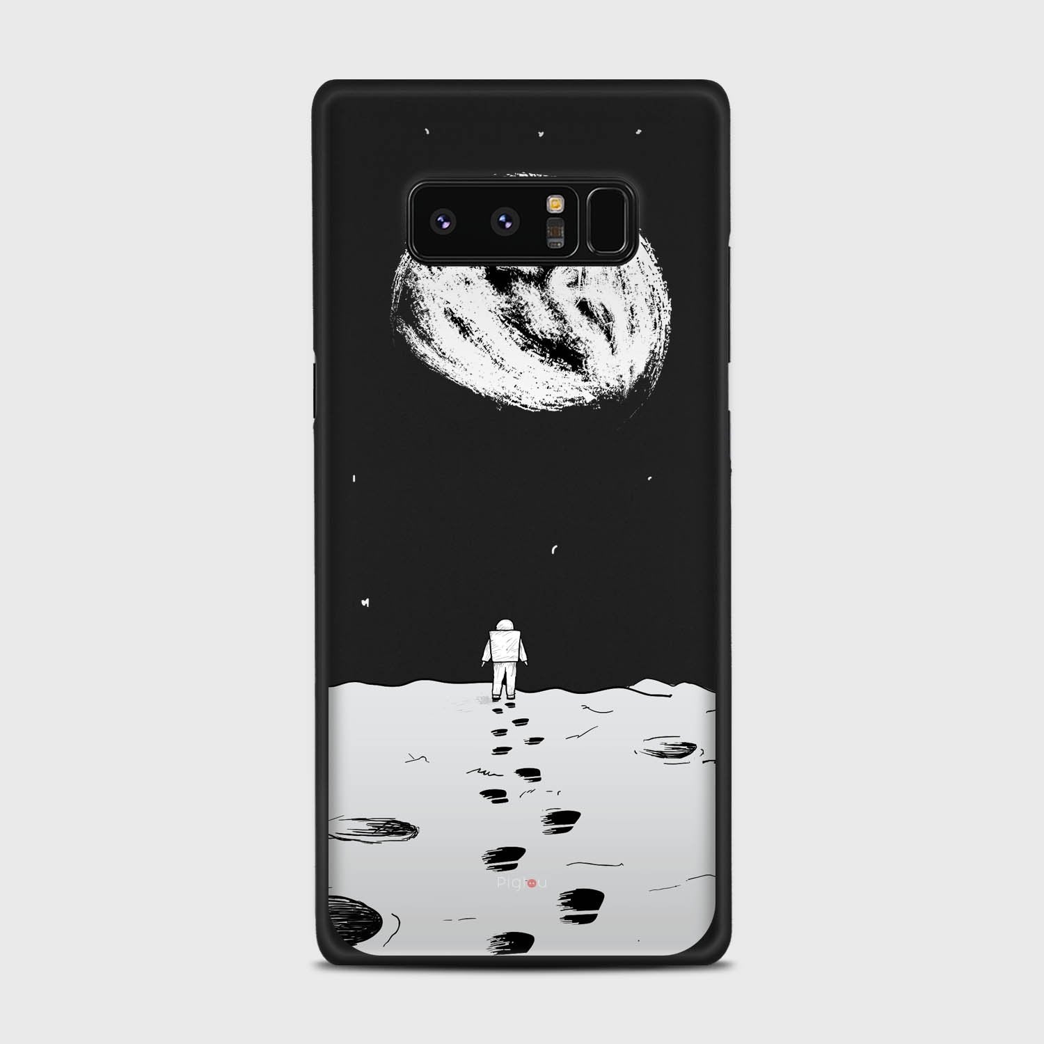 MOON WALK Samsung Galaxy Note 8 case - thin fit matte black (D92)