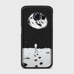 MOON WALK Samsung Galaxy S6 Edge case - thin fit matte black (D92)
