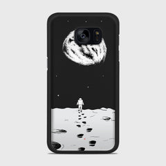 MOON WALK Samsung Galaxy S7 Edge case - thin fit matte black (D92)