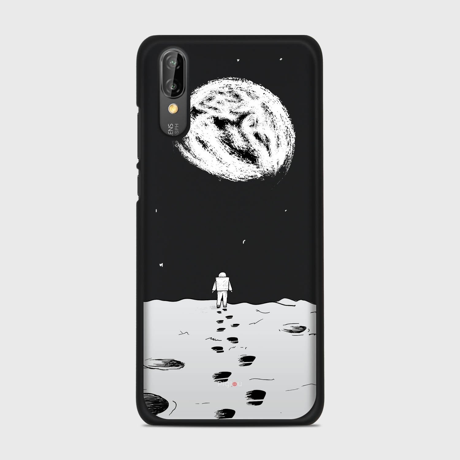 MOON WALK Huawei P20 case - thin fit matte black (D92)