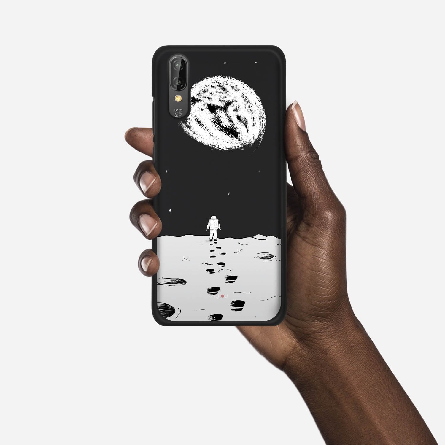 MOON WALK Huawei P20 case - thin fit matte black (D92)