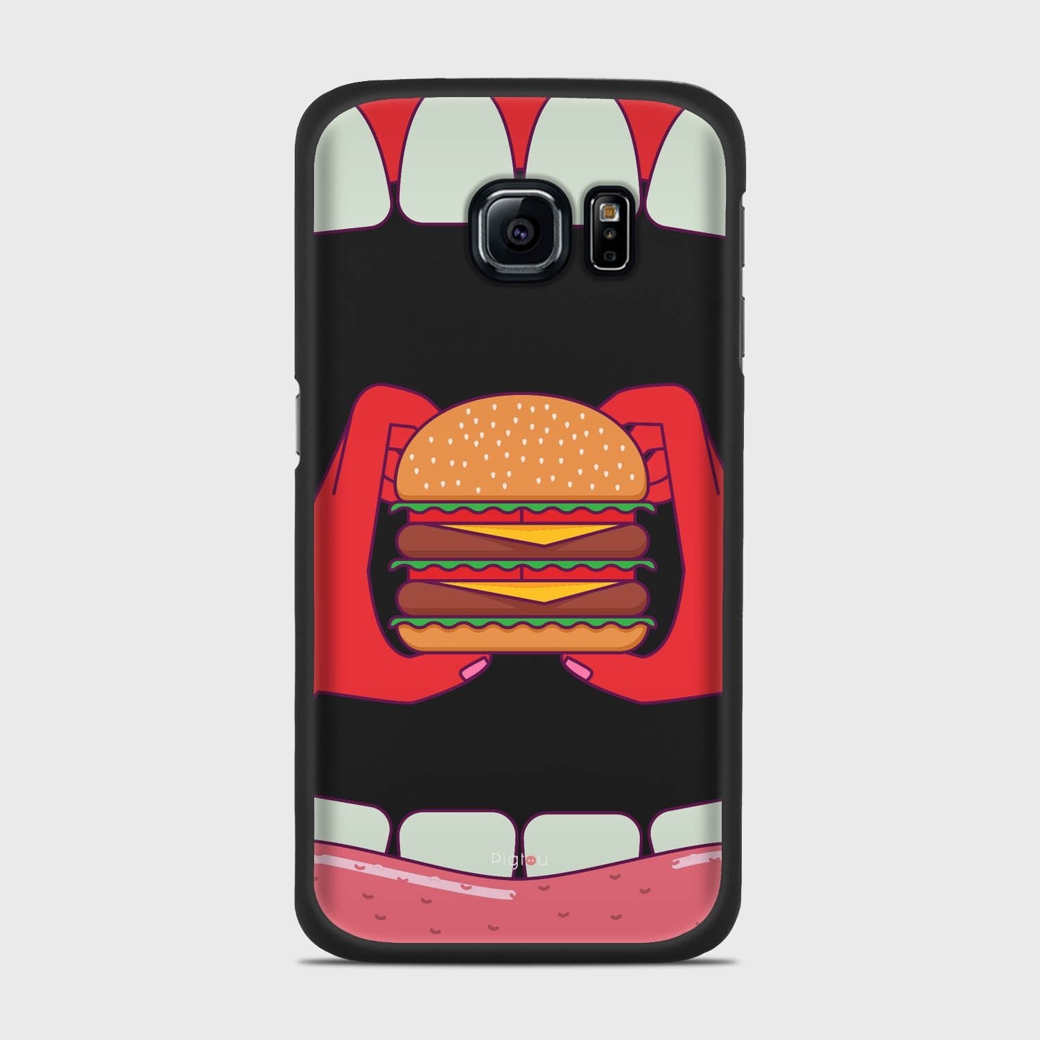 BURGER Samsung Galaxy S6 Edge case - thin fit matte black (D93)