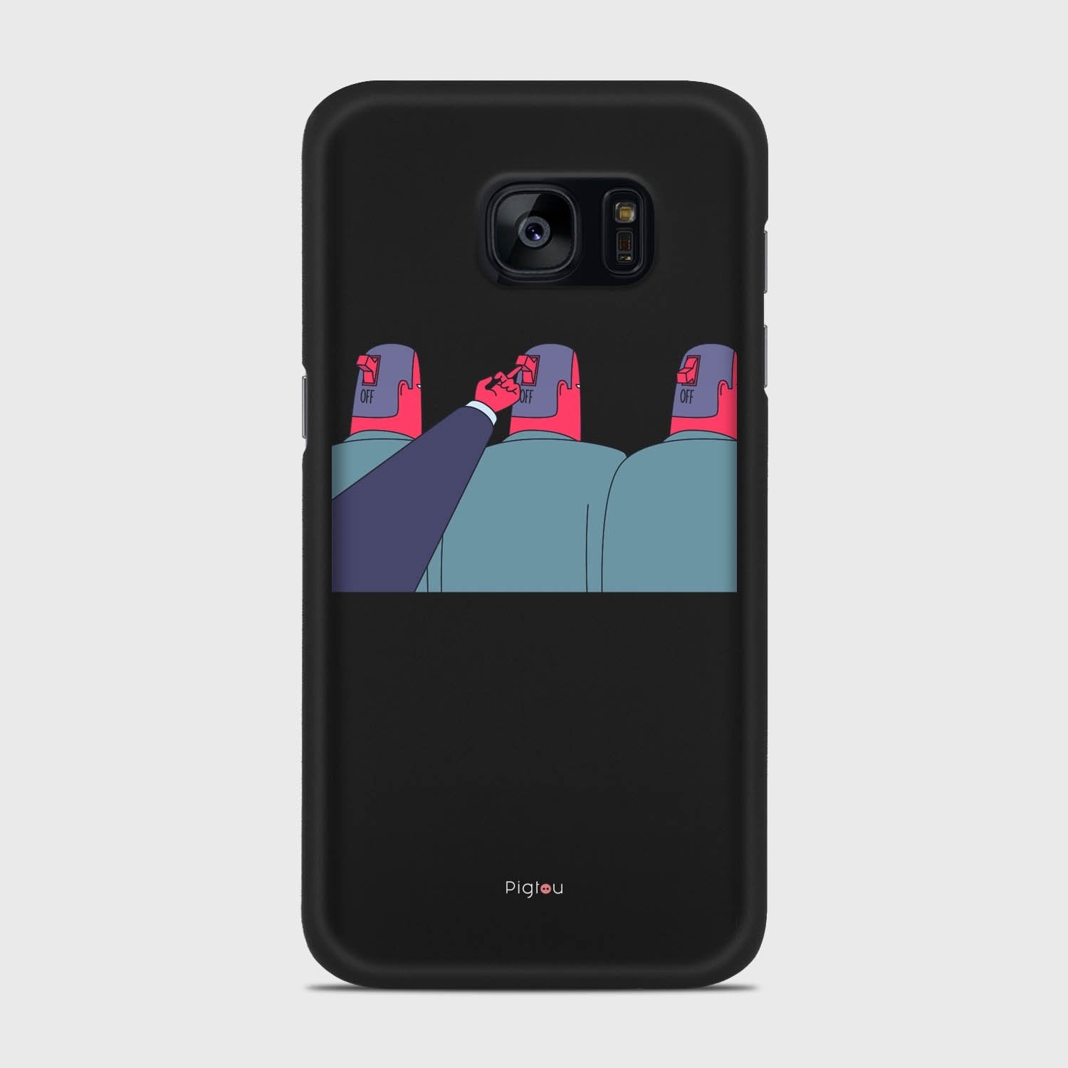 TURN ME OFF Samsung Galaxy S7 case - thin fit matte black (D94)