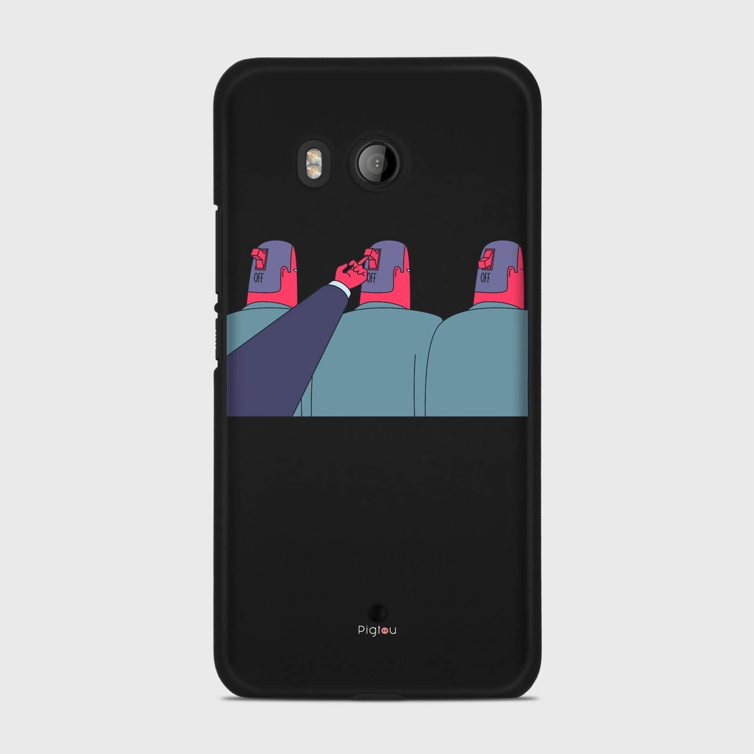 TURN ME OFF HTC U11 case - thin fit matte black (D94)