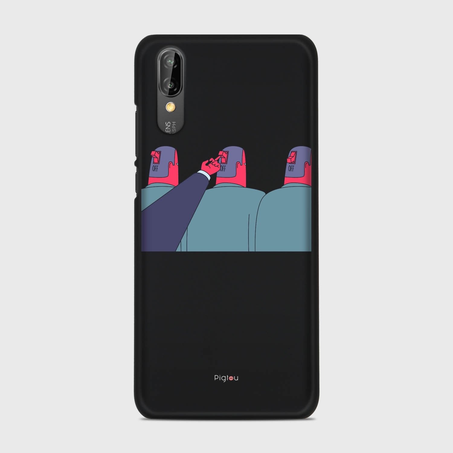 TURN ME OFF Huawei P20 case - thin fit matte black (D94)