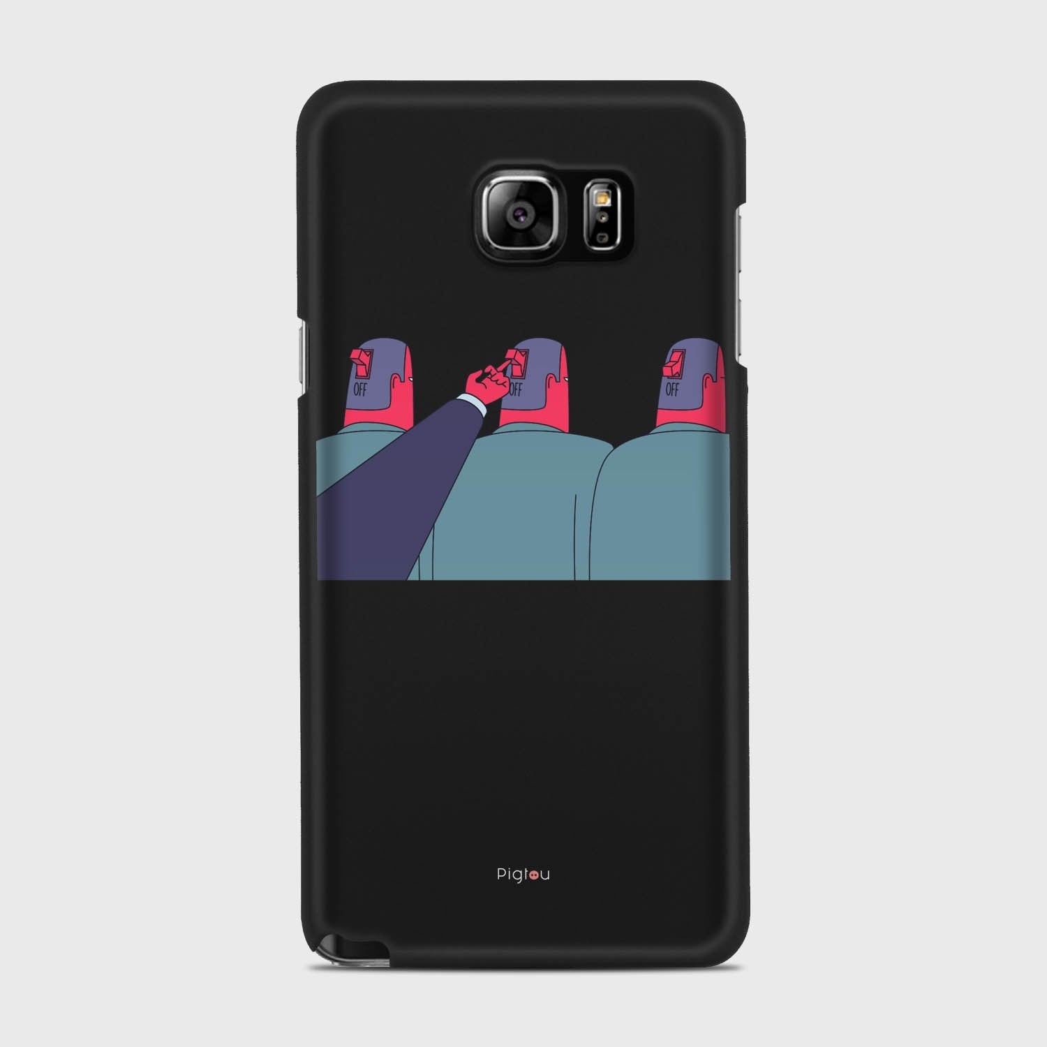 TURN ME OFF Samsung Galaxy Note 5 case - thin fit matte black (D94)