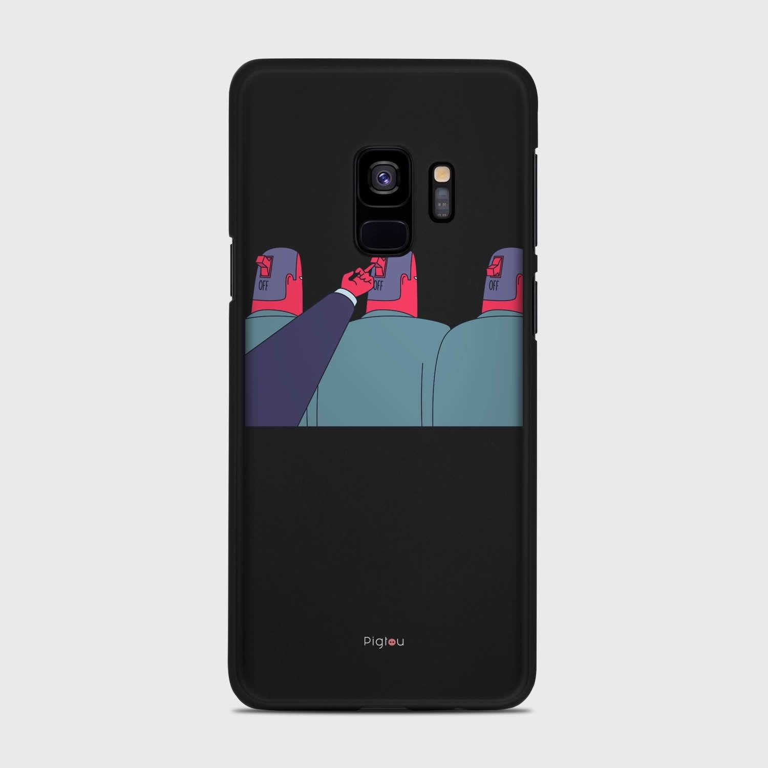 TURN ME OFF Samsung Galaxy S9 case - thin fit matte black (D94)