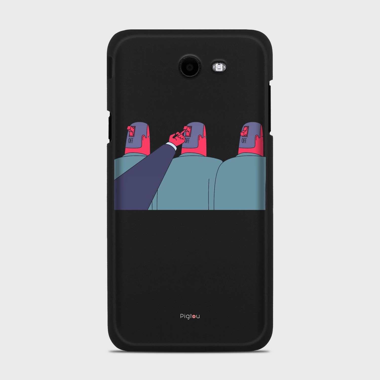TURN ME OFF Samsung Galaxy J7 (2017) Verizon case - thin fit matte black (D94)
