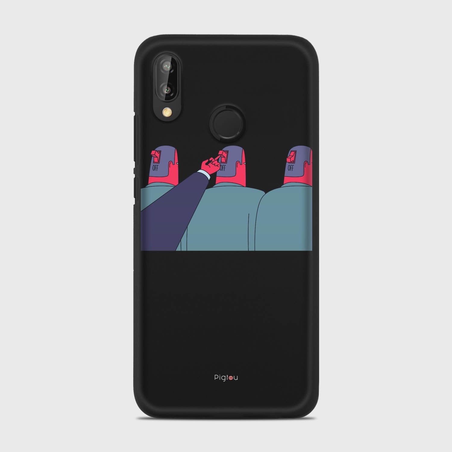 TURN ME OFF Huawei P20 Lite case - thin fit matte black (D94)