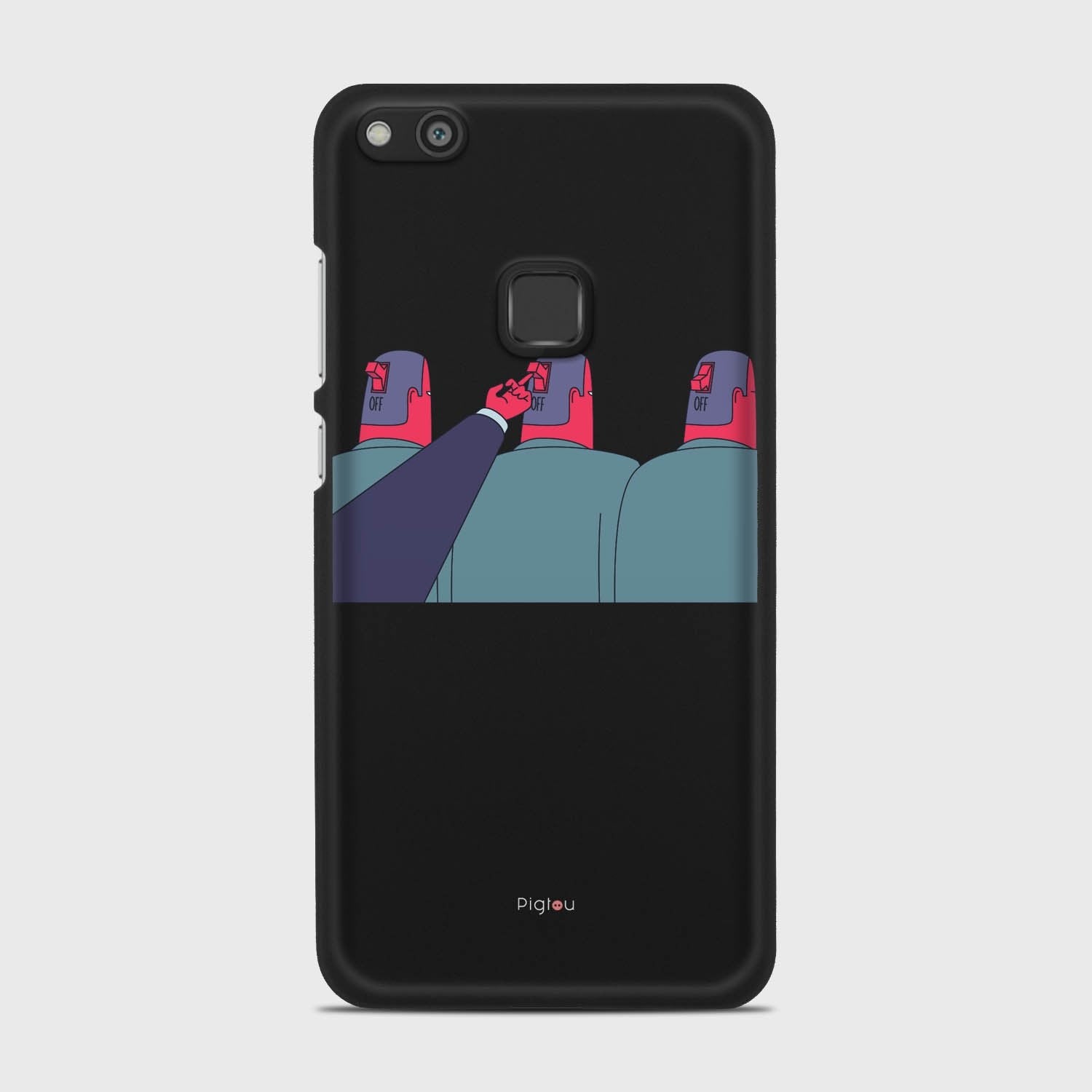 TURN ME OFF Huawei P10 Lite case - thin fit matte black (D94)
