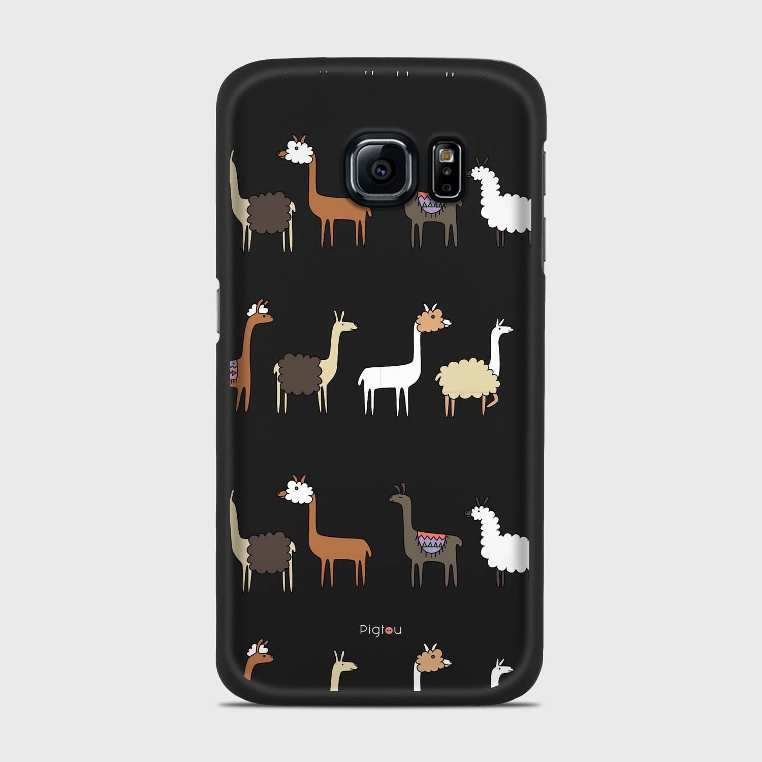LLAMA FARM Samsung Galaxy S6 Edge case - thin fit matte black (D95)