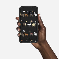 LLAMA FARM Samsung Galaxy S6 Edge case - thin fit matte black (D95)