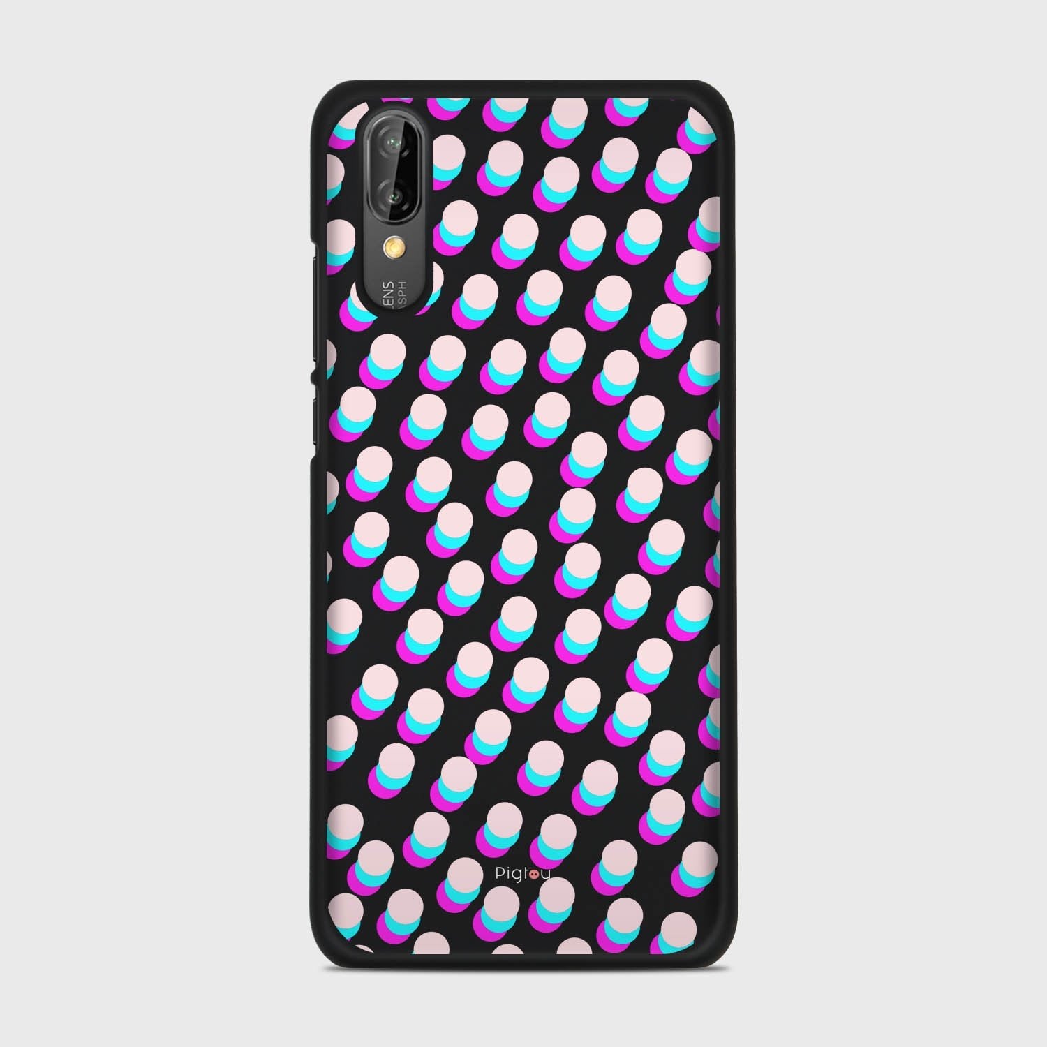 SIMPLY DOTS Huawei P20 case - thin fit matte black (D98)