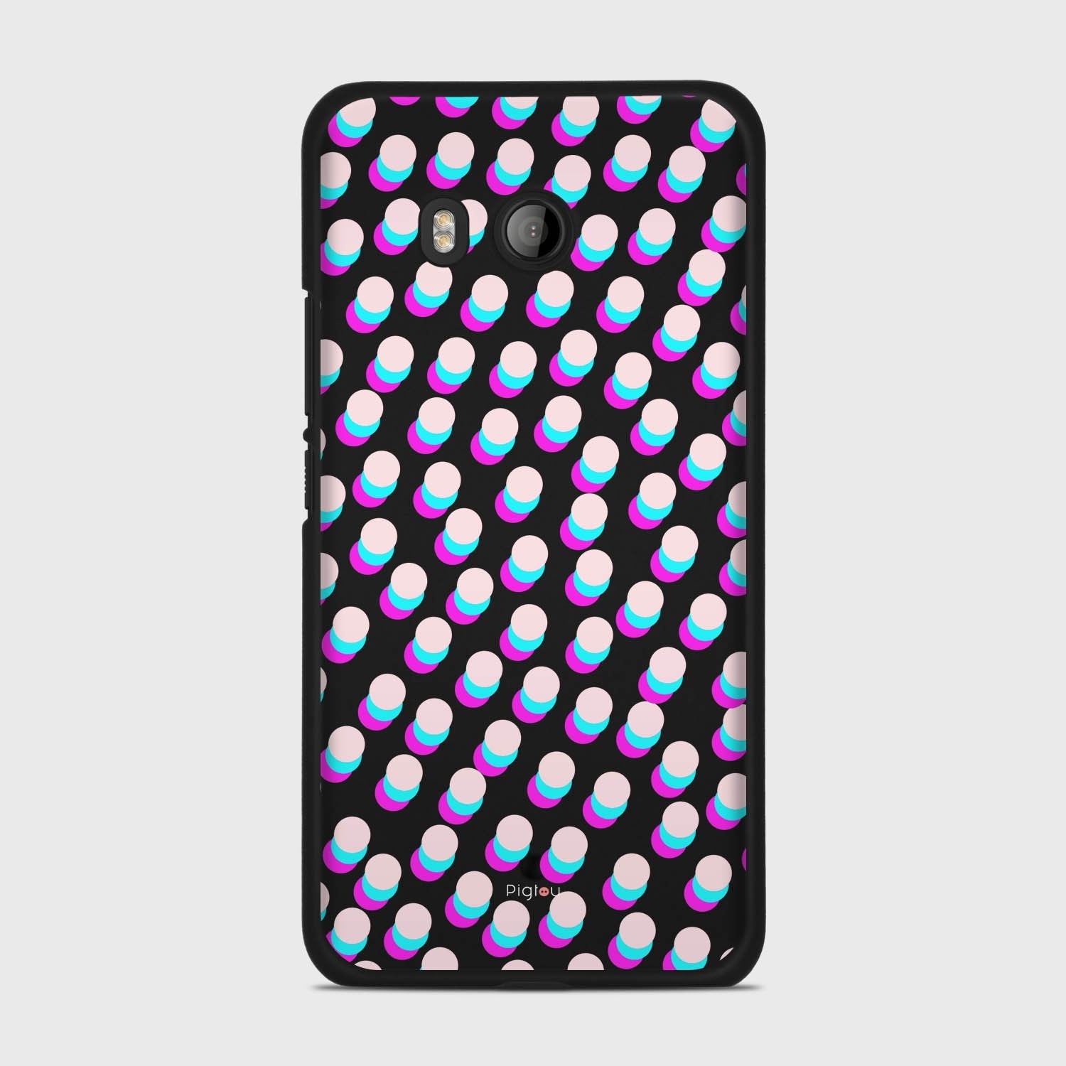 SIMPLY DOTS HTC U11 case - thin fit matte black (D98)