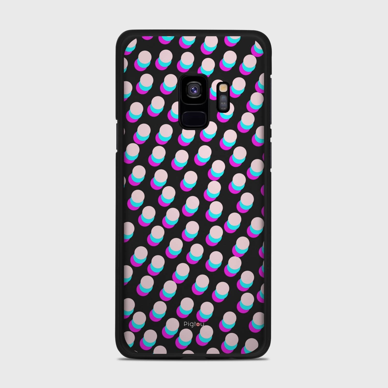 SIMPLY DOTS Samsung Galaxy S9 case - thin fit matte black (D98)