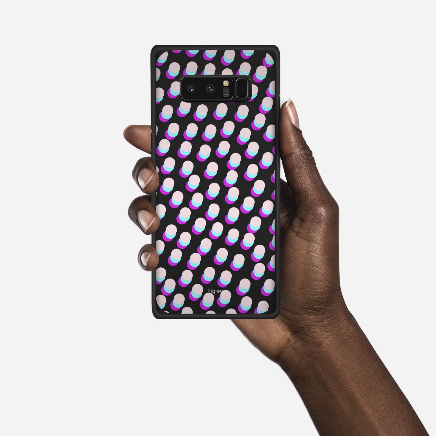 SIMPLY DOTS Samsung Galaxy Note 8 case - thin fit matte black (D98)