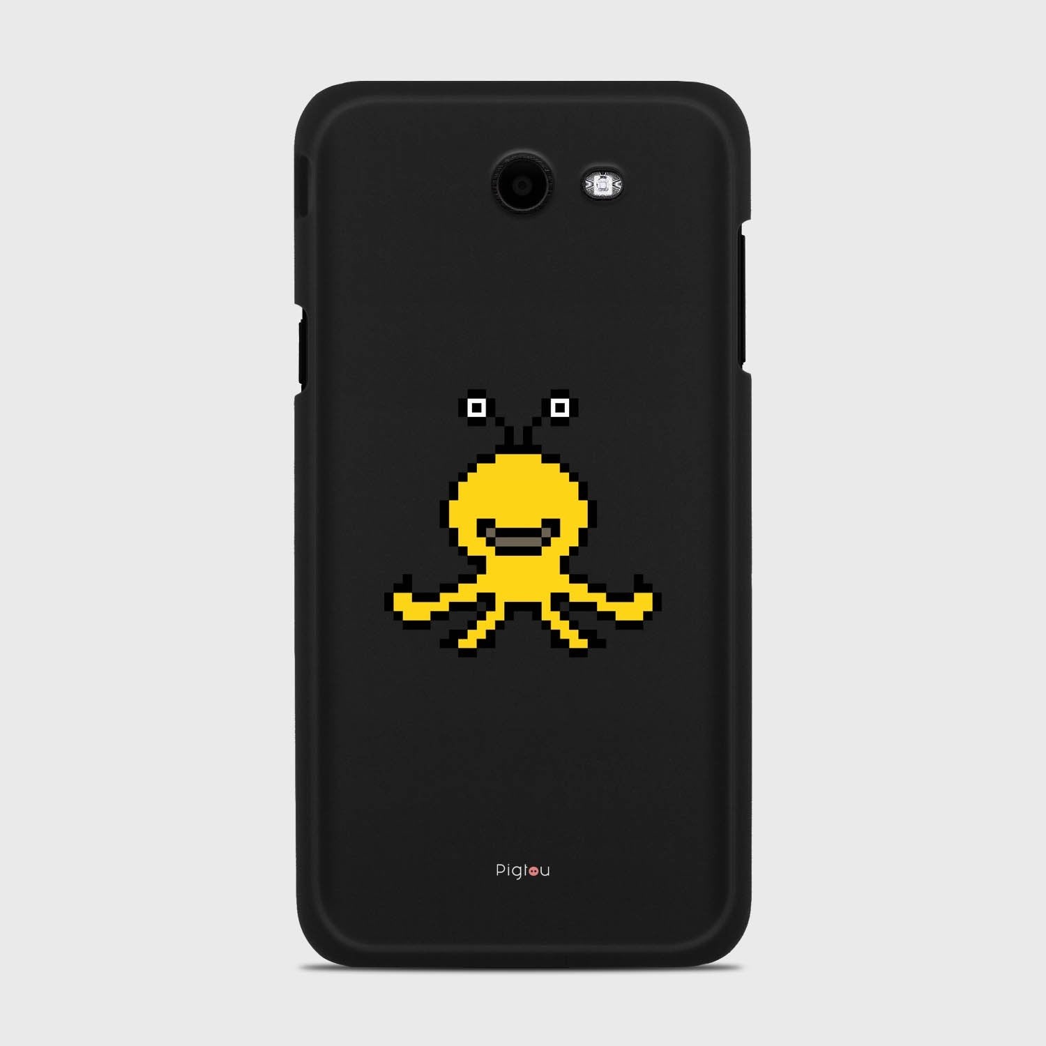YELLOW MONSTER Samsung Galaxy J7 (2017) Verizon case - thin fit matte black (D99)