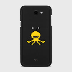YELLOW MONSTER Samsung Galaxy J7 (2017) Verizon case - thin fit matte black (D99)