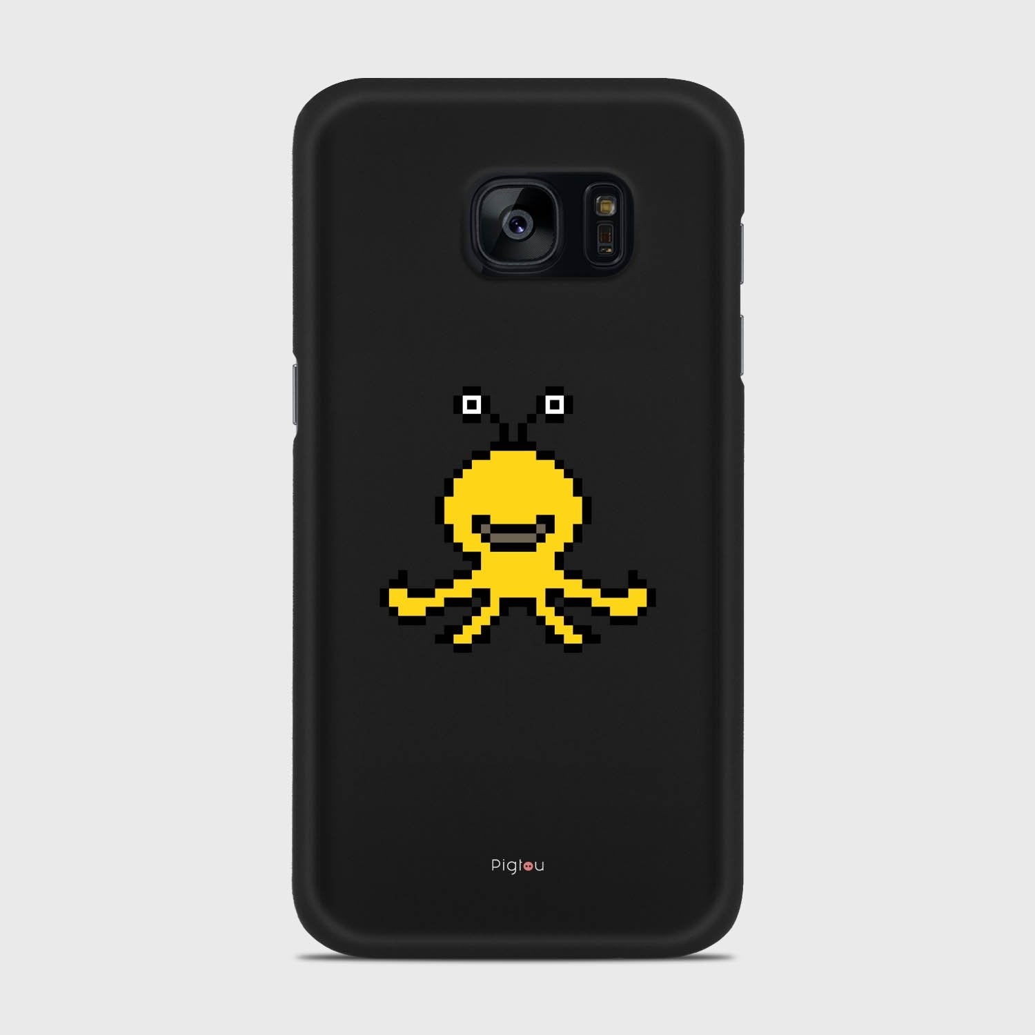 YELLOW MONSTER Samsung Galaxy S7 Edge case - thin fit matte black (D99)