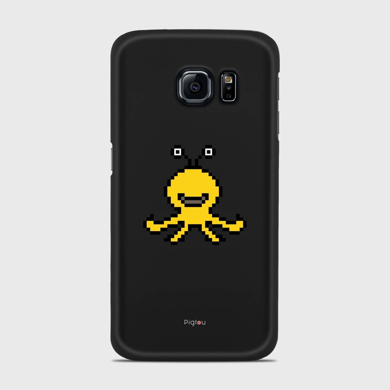 YELLOW MONSTER Samsung Galaxy S6 Edge case - thin fit matte black (D99)