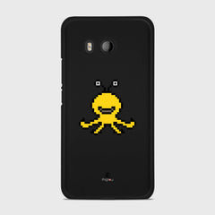YELLOW MONSTER HTC U11 case - thin fit matte black (D99)