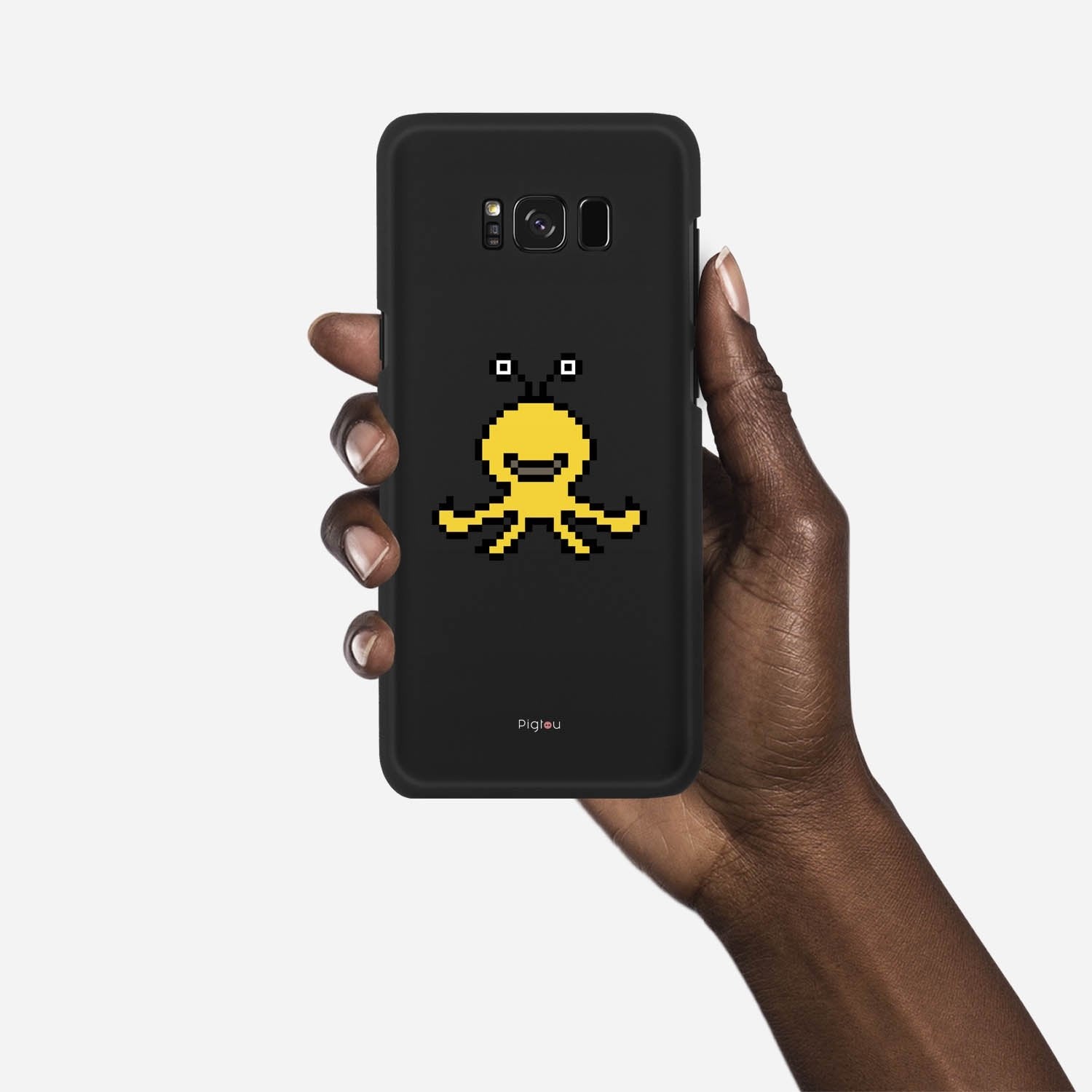 YELLOW MONSTER Samsung Galaxy S8 case - thin fit matte black (D99)